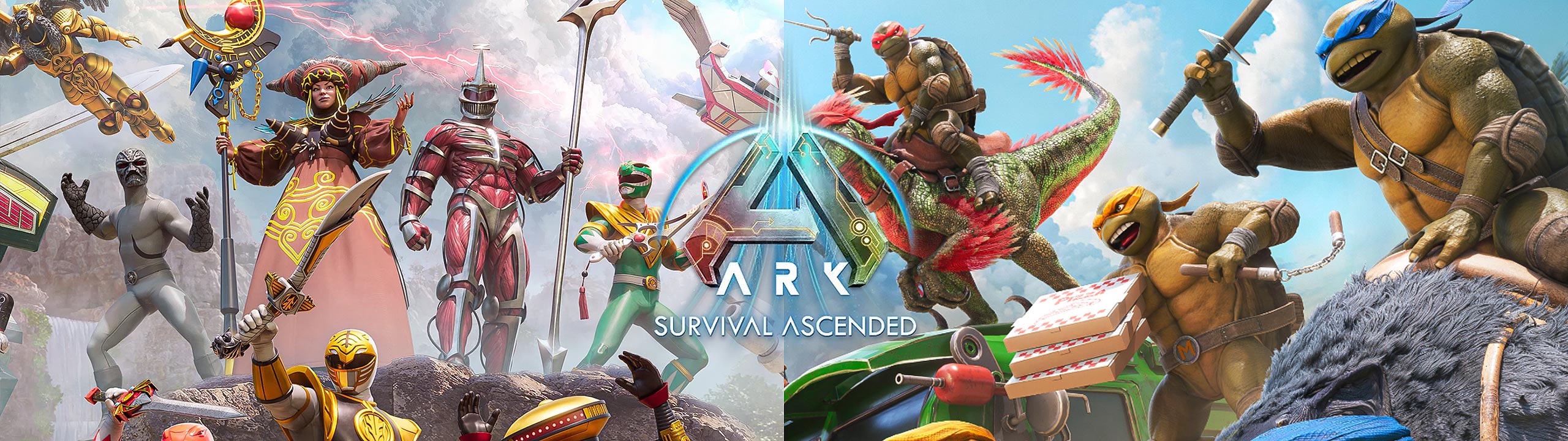 Power Rangers and Teenage Mutant Ninja Turtles characters created for ARK: Survival Ascended